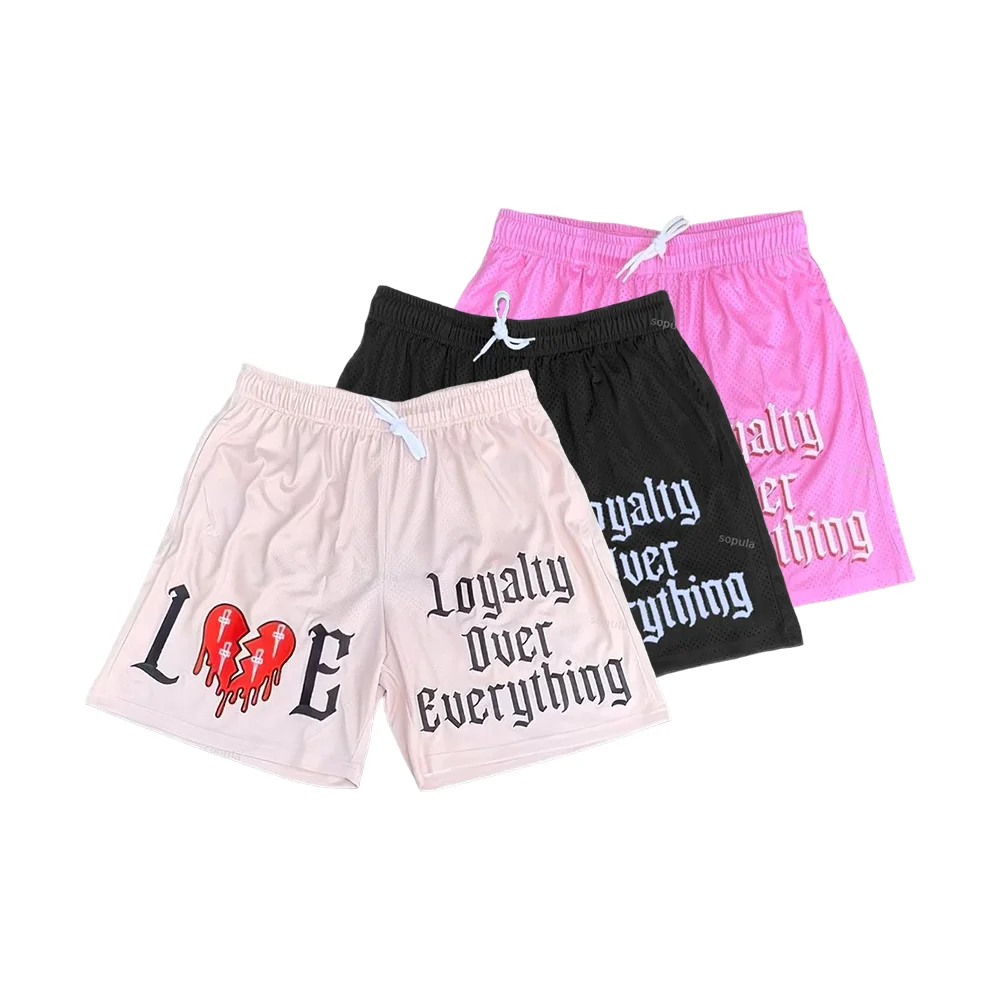 

Loyalty Over Everything Text Print Shorts Men Beach Shorts Summer Sport Shorts Training Breathable Fashionable Shorts Streetwear