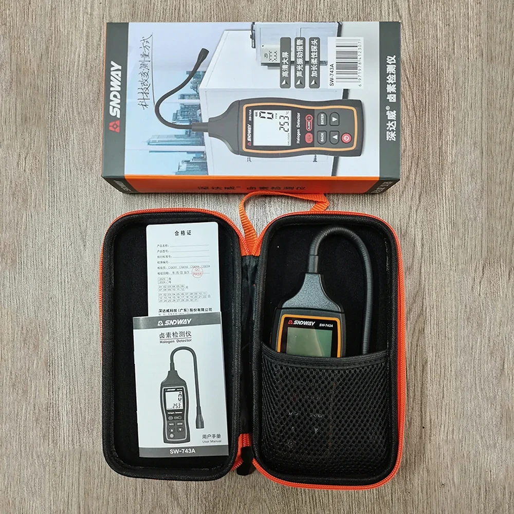 

SW-743A Refrigerant Halogen Gas Leak Detector Freon Leakage Tester for AC Air Conditioner Refrigerator Diagnostic Tool