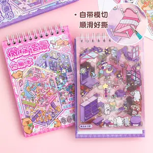 Mr. Paper 30Pcs 3d three-dimensional stacking miniature scene stickers scenery sticker book Students' puzzle handmade diy stress