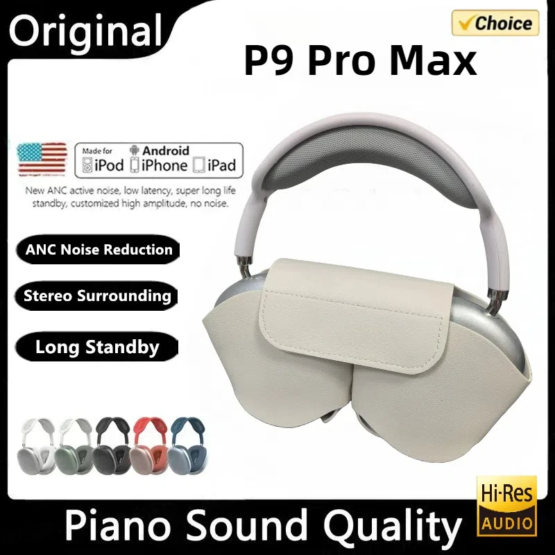 P9 Promax With Case Wireless Bluetooth Headphones Outdoor Sports Gaming Wireless Headsets with Mic Supports TF Card for Phone PC