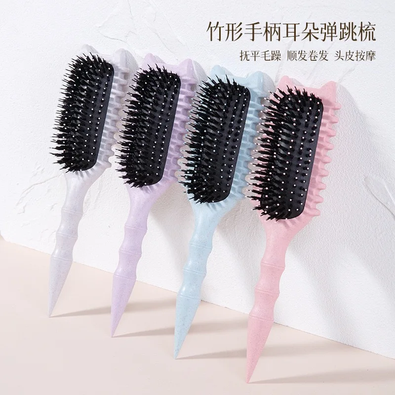 WANMEI Salon Styling Curly Hair Styling Brush Curl Hair Brush for Combing and Shaping Curls Reduce Pulling Tools