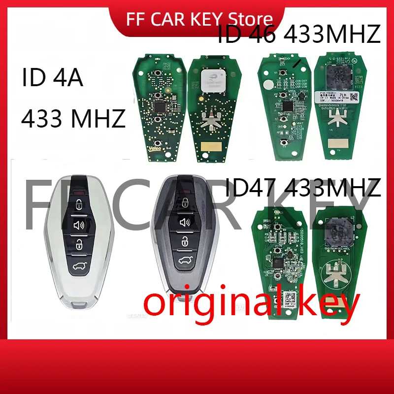 

for Chery Jetour X70 X70S X70M X90 X95 VT9 Jetour X70 Plus Original Smart Remote Key ID46 47 4A 433MHz