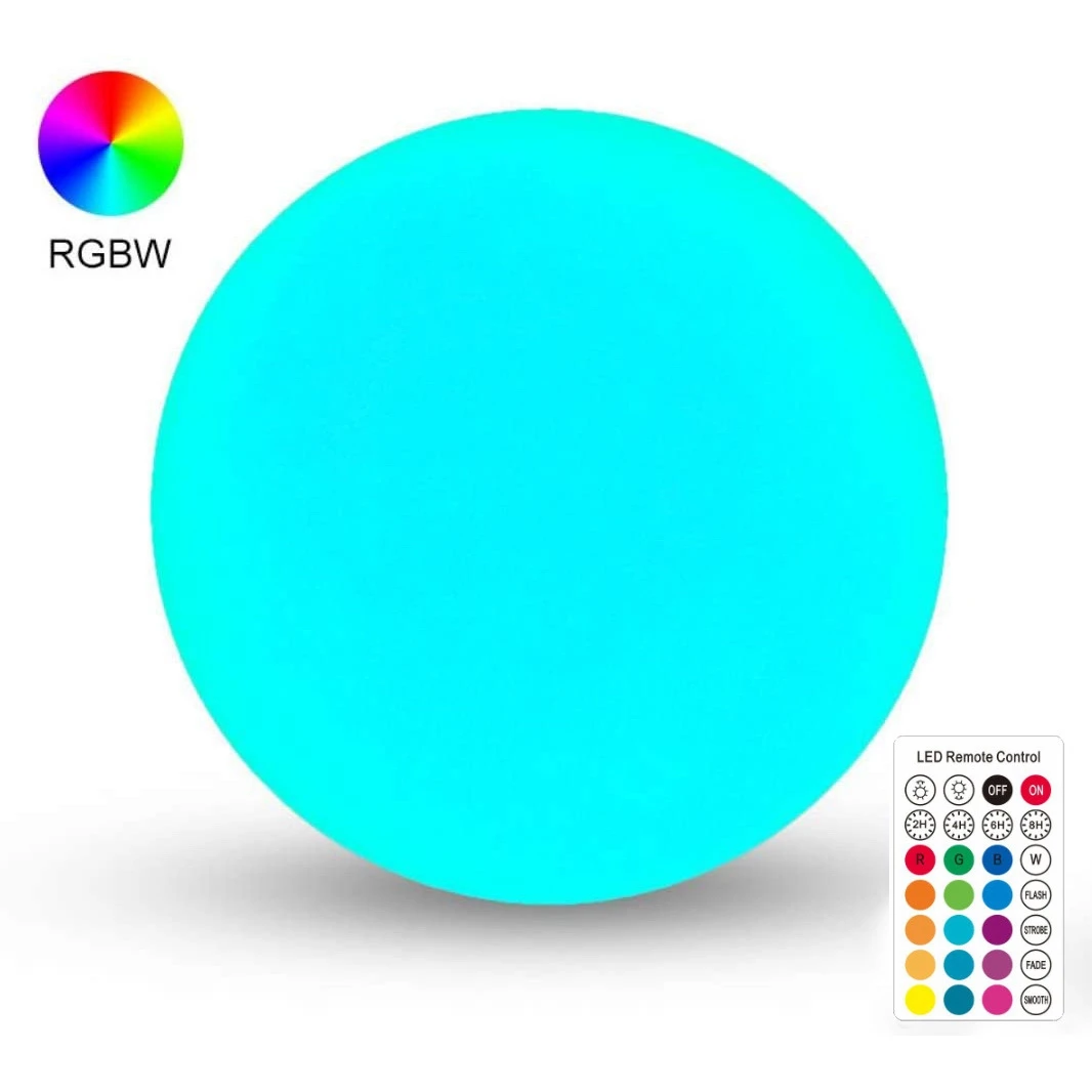 

Floating Pool Light Inflatable Remote Control-Solar LED Glow Ball IP68