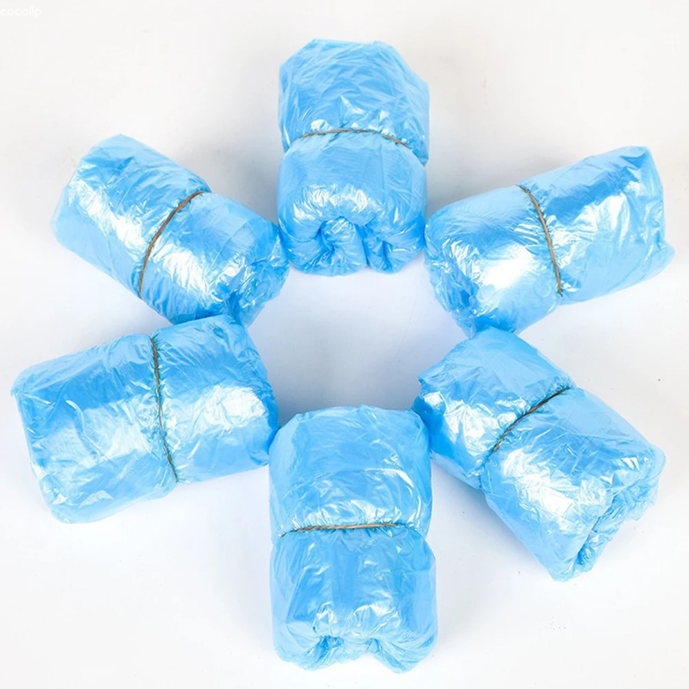 

200 Pcs Waterproof Dustproof Thick Disposable Shoe Covers Household Salon Workshop Nonwoven One Size Fits All Long