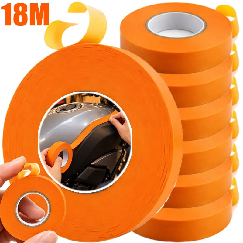 Resistant Washi Tape Low Residue Adhesive Easy Tear Orange Masking Tape High Temperature No Scissors Paint Barrier for Painting