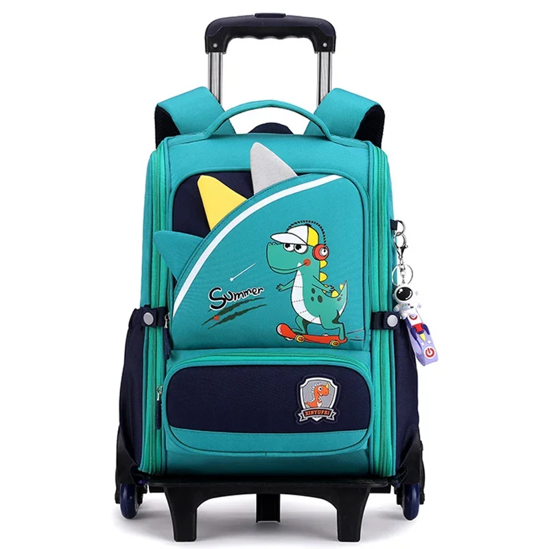 New Waterproof Mochilas De Hombre Children Orthopedic School Backpack with Wheels Boys Schoolbag Trolley School Bags for Girls