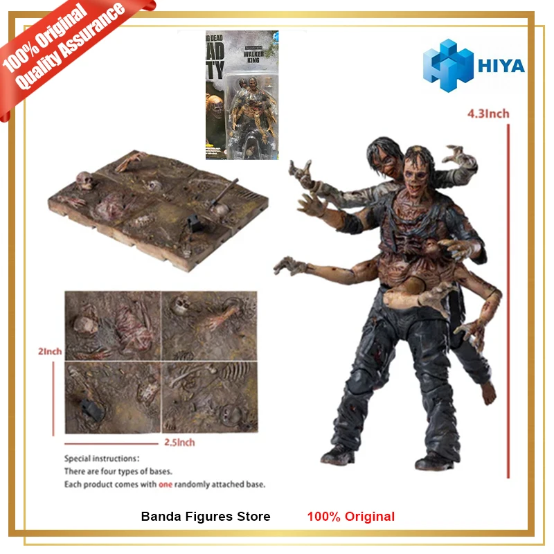 original-hiya-exquis-mini-serie-1-18-echelle-4-pouces-the-walking-dead-dead-city-walker-king-en-stock-modele-de-figurines-d'action-anime