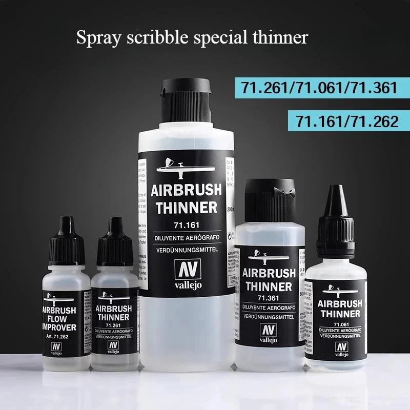 Vallejo Eco Friendly Airbrush Thinner Water Based Acrylic Diluent 32/60/200ml Model Spray Paint Thinner for Scale Model Hobby
