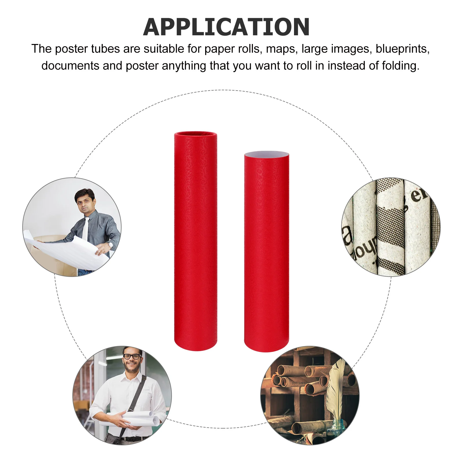 

Artwork Storage Tube Poster Cylinder for Maps Blueprints Documents Pull out Design 30cm Waterproof Decorative Painting Storage