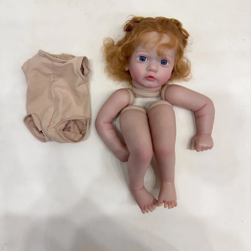 24inch Reborn Doll Kit Ayana 3D Painted Unfinished Doll Parts with Hand Rooted Hair Kit Molde Bebê Reborn Muñeca Kit Reborn