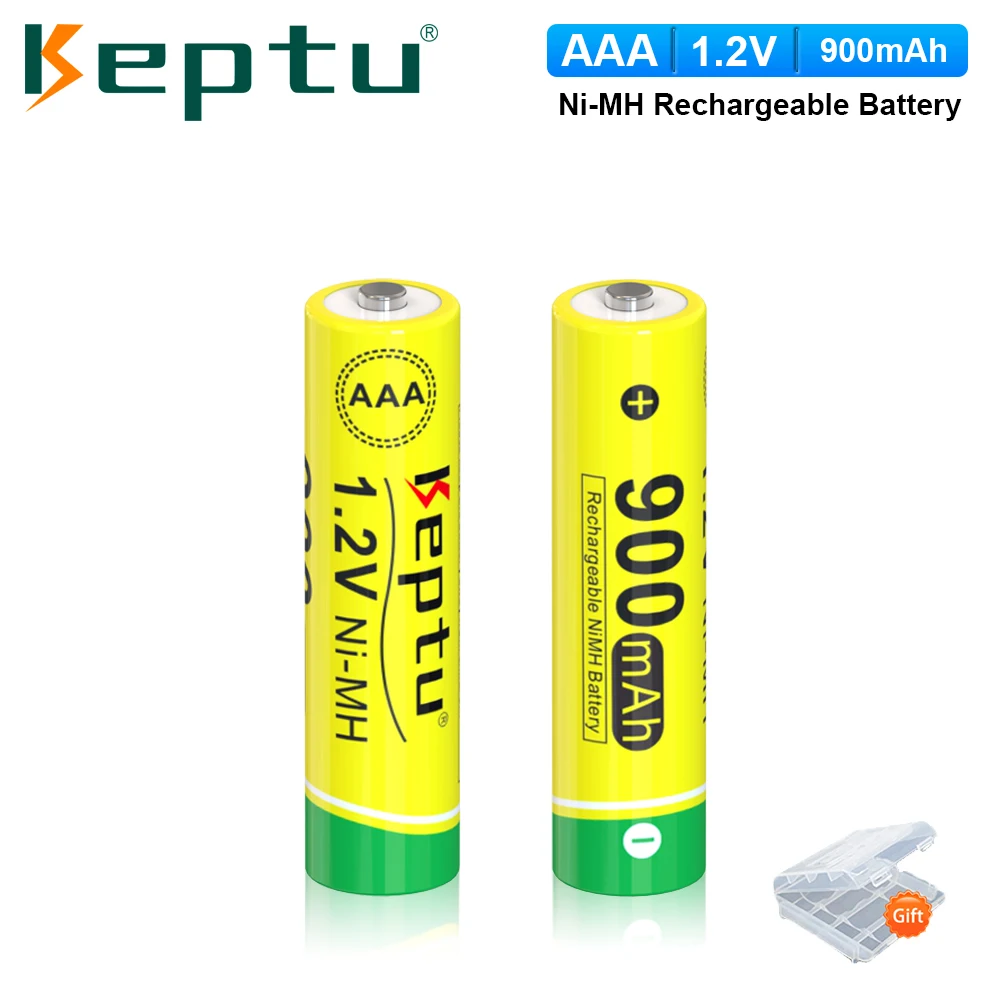 KEPTU AAA Battery 1.2V Ni-MH AAA Rechargeable Battery 900mAh low self discharging aaa Batteries and LCD Fast Charger EU plug