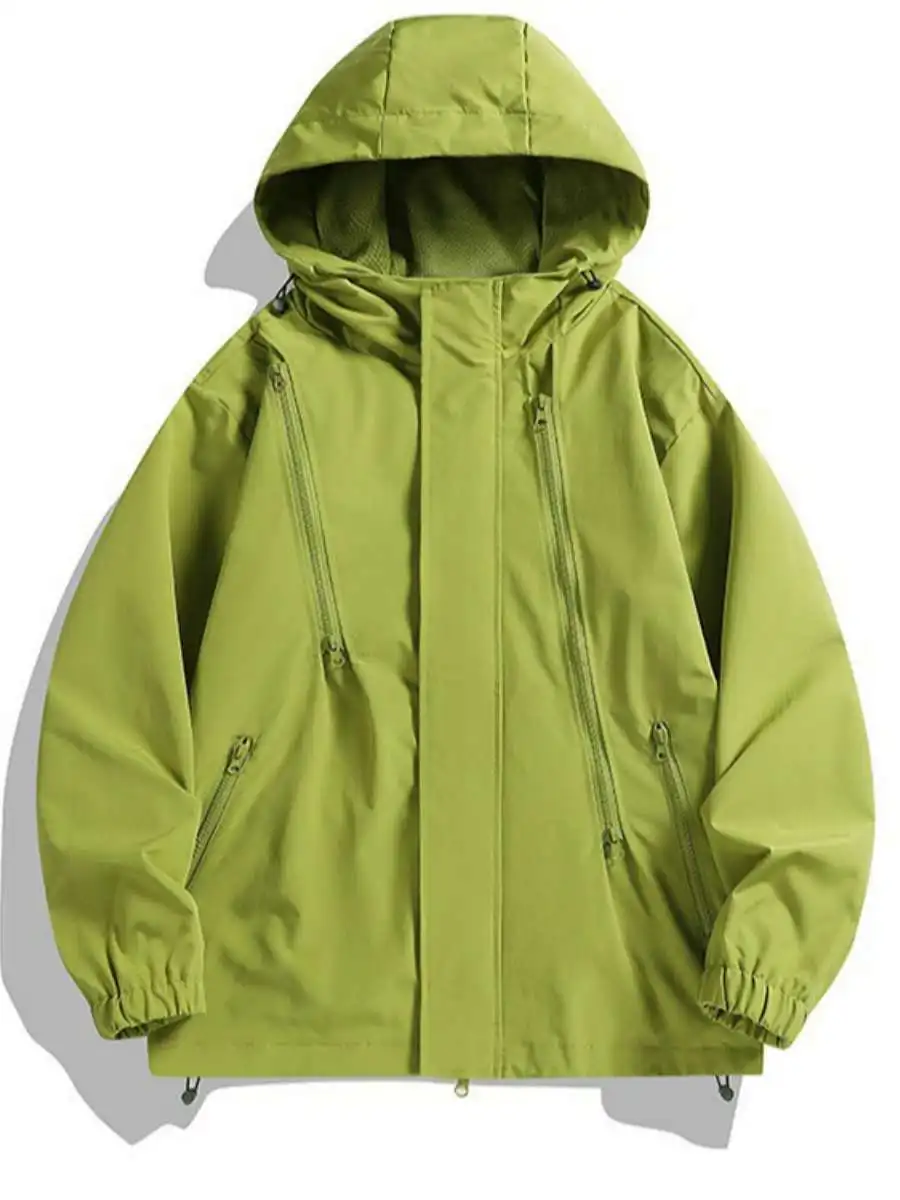 

Костюм для активного отдыха для пар: ветрозащитный, водонепроницаемый, дышащий, однотонный. Мужская куртка и женская куртка. Новинка весны.