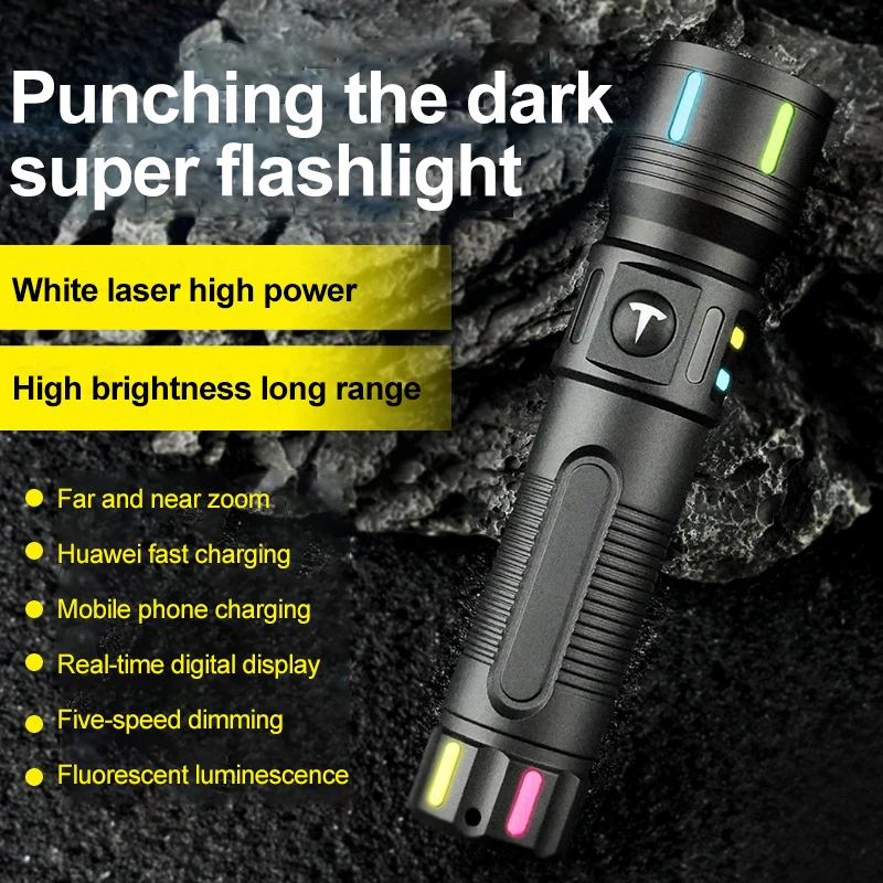 

Супер яркий масштабируемый светодиодный фонарик с зарядкой через USB, водонепроницаемый флуоресцентный мини-тактический фонарик, лампа для освещения для прогулок и кемпинга