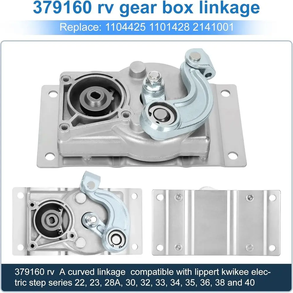 RV Step Motor Conversion Kit for A Curved Linkage Compatible with Kwikee 22, 23, 28A, 30, 32, 33, 34, 35, 36, 38, 40 Series Step