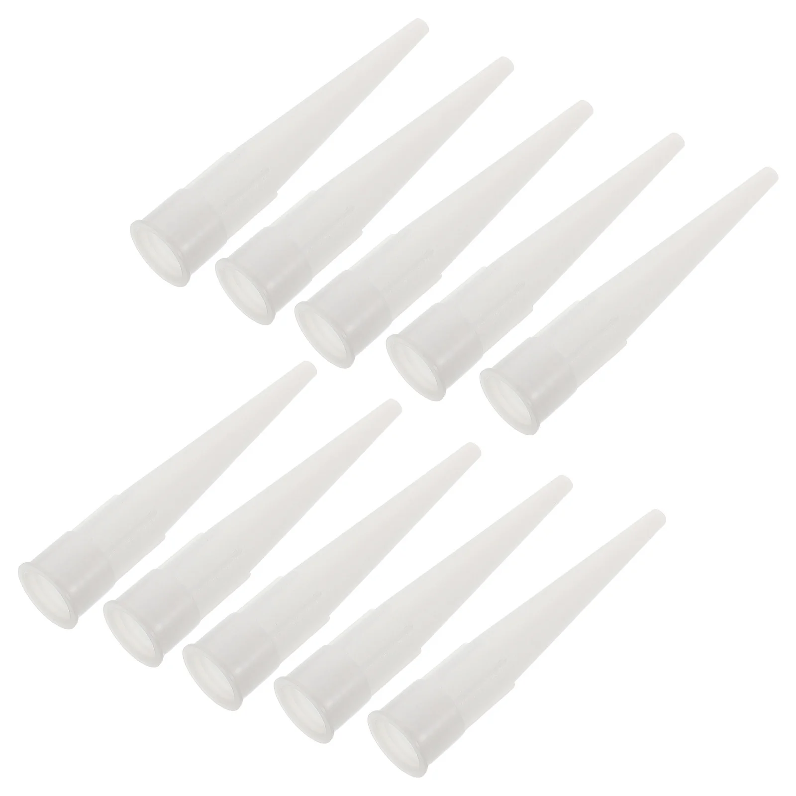 10pcs Hard Glue Nozzle Tips For Precise Caulking Long-Term Use Durable Plastic Caulking Tools Door Window Tile Glass Sealing