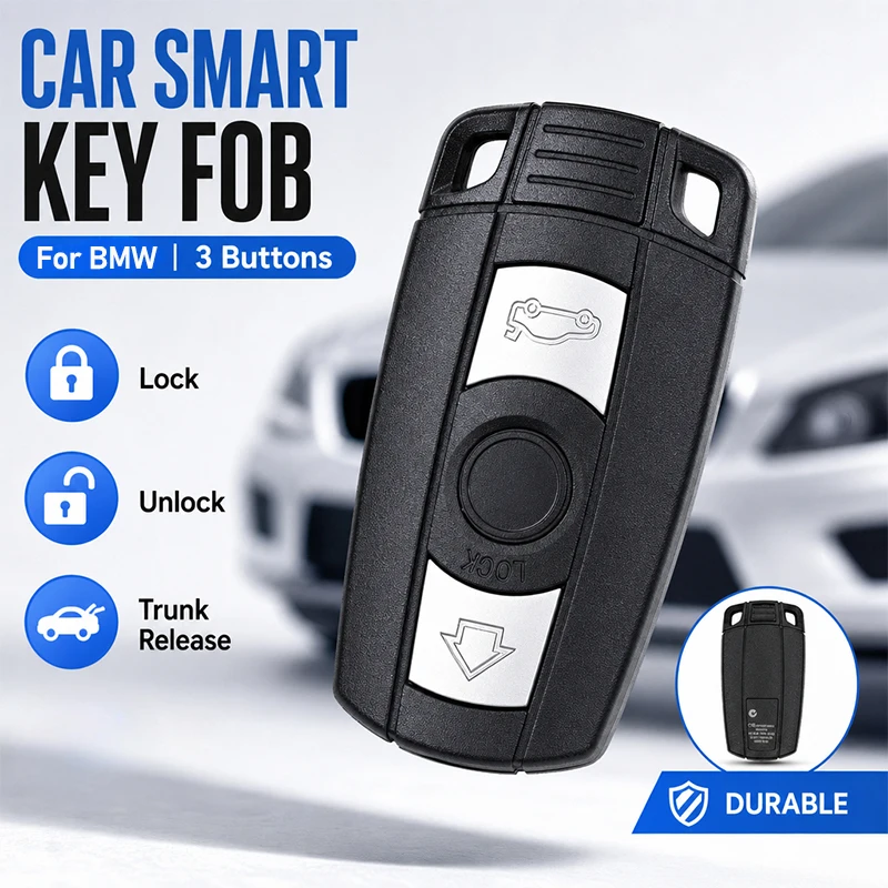 3 Buttons Remote Control Intelligent Car Key Cover Car Key Replacement Shell For BMW E61 E903 Series 5 Series X3 X5