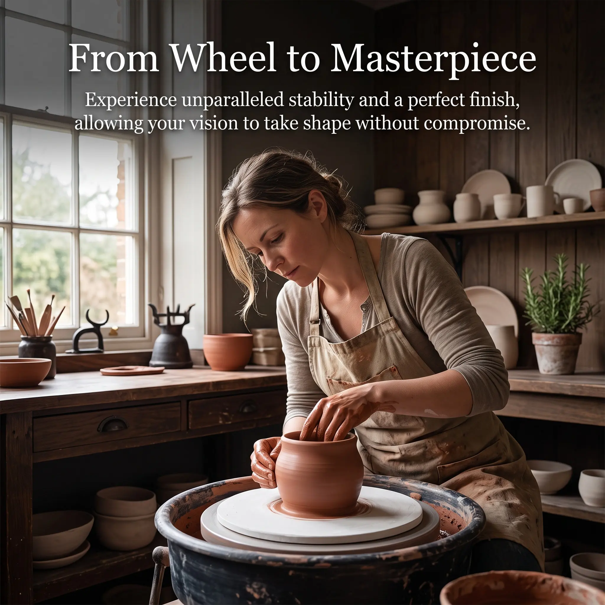 Clay Sculpture Board Handmade Wedging Ceramic Pottery Batter Drying Sculpting Clay Disc 20Cm Pottery Plaster Wedging Board