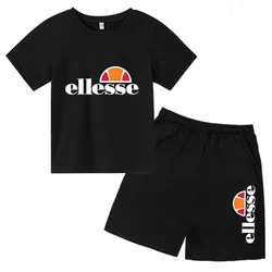 T-shirt d'été pour enfants de 3 à 12 ans, haut + short pour filles, cadeau alth, charmant, ensemble de sport décontracté