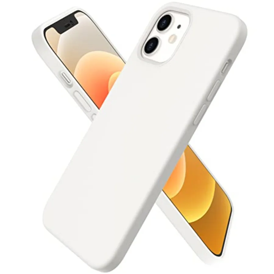 

Compatible with iPhone 12 Case, Compatible with iPhone 12 Pro Case, Slim Liquid Silicone 3 Layers Full Covered Soft Gel Rubber