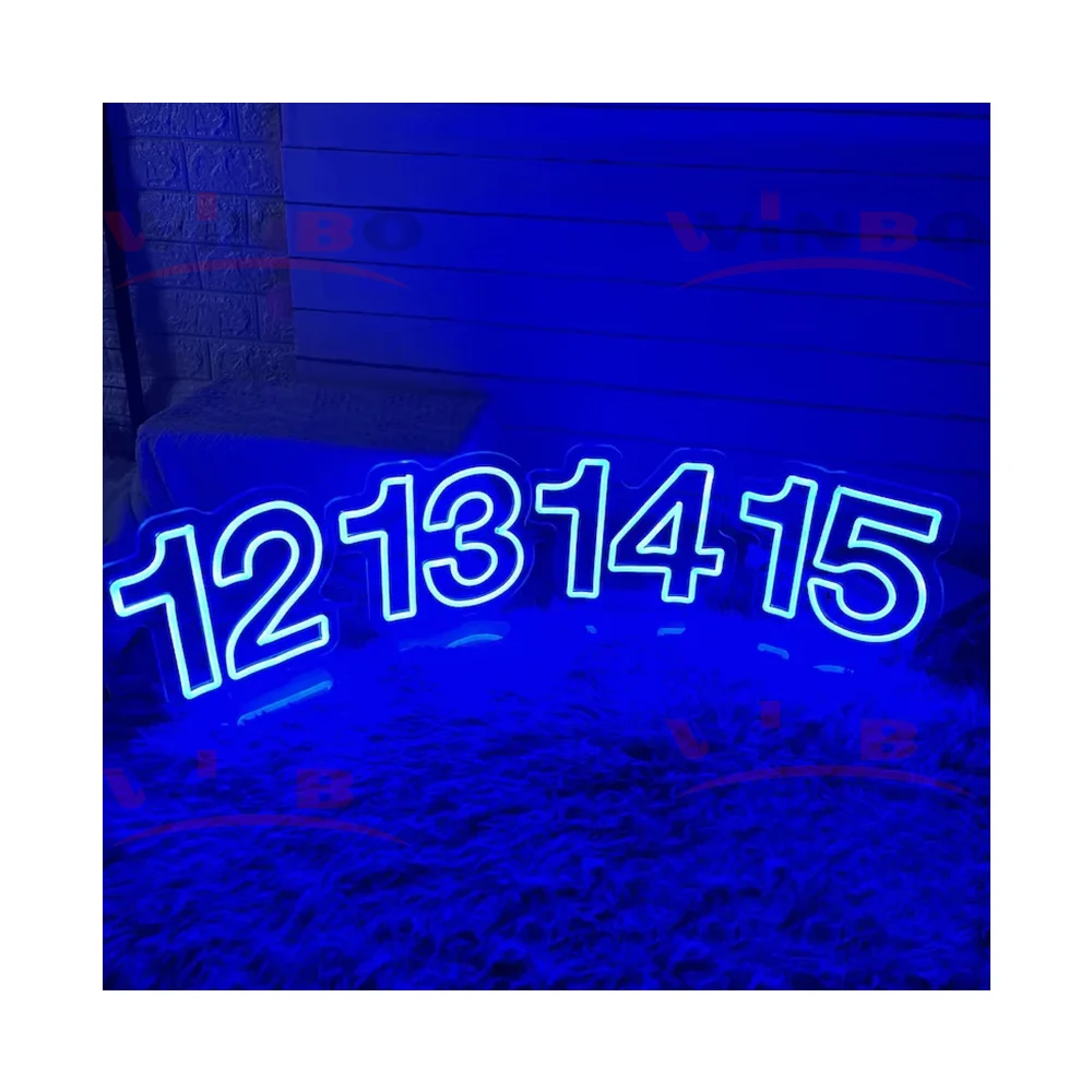 0-9 number Night Light Neon signs For Room Bedroom Home Cafe Birthday Anniversary Party Decorative Table Desk Light Lamps