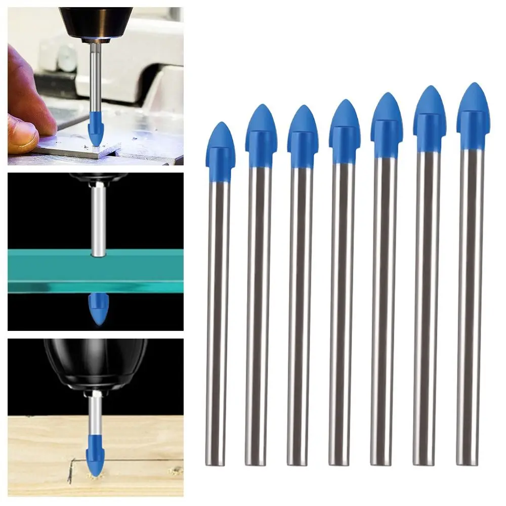 Glass Drill Bits 3mm-12mm Triangular Metal Drill Bit Multi-function Carbide Power Diamond Tile Bits Wall Ceramic Hole Opener