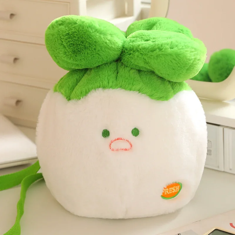 Vegetable Pig Plush Toy Cartoon Cabbage  Soft Stuffed Doll Backpack Car Decora Cabbage Bag Decor Kid Gift