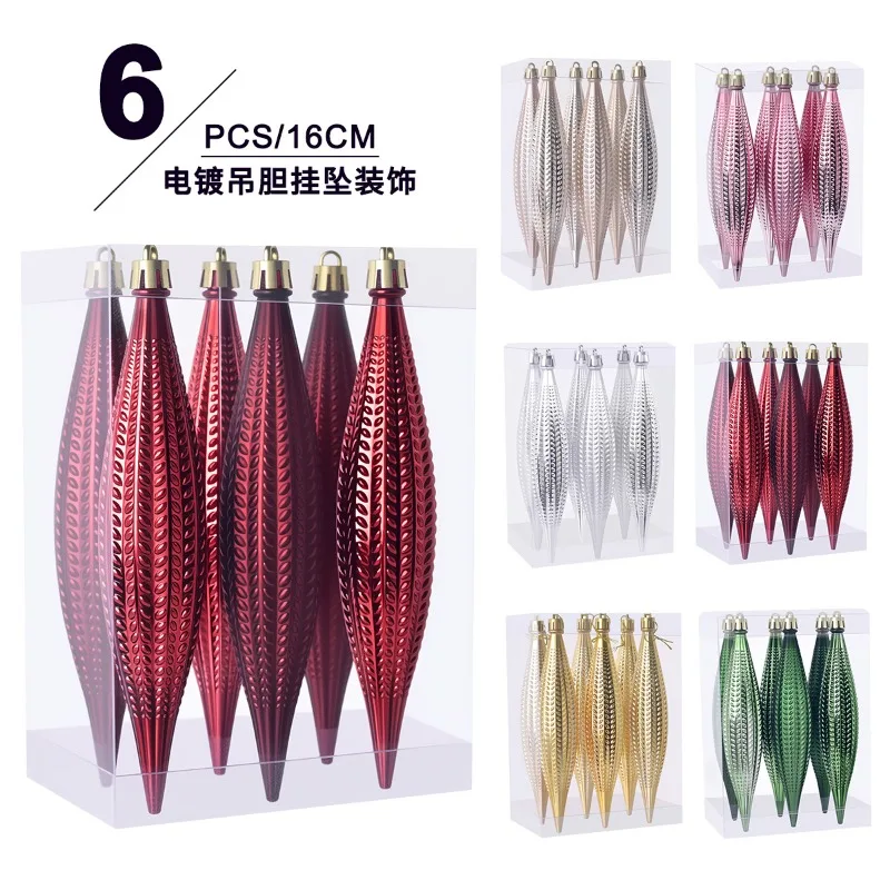 

Небьющиеся пластиковые украшения для рождественской елки, 6 упаковок для рождественского праздничного орнамента