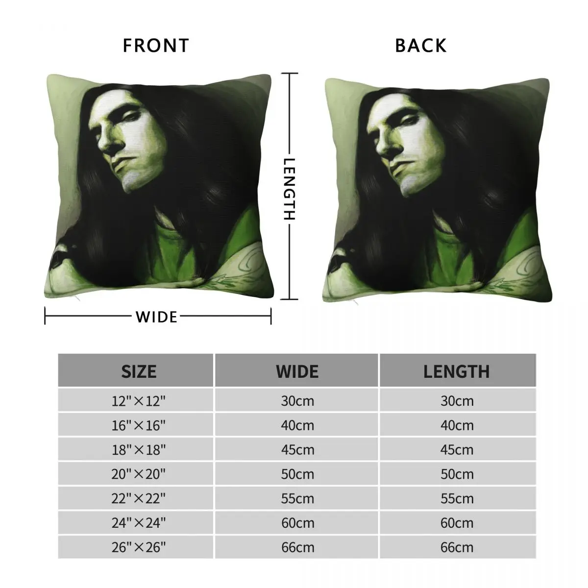 Type O Negative Peter Steele Pratiwi Pillowcase Polyester Linen Velvet Printed Zip Decor Throw Pillow Case Car Cushion Case