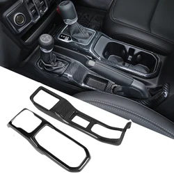 Car Front Water Cup Holder Decoration Cover 4WD Gear Shift Panel for Jeep Wrangler JL 2018-2023 Interior Mouldings Accessories