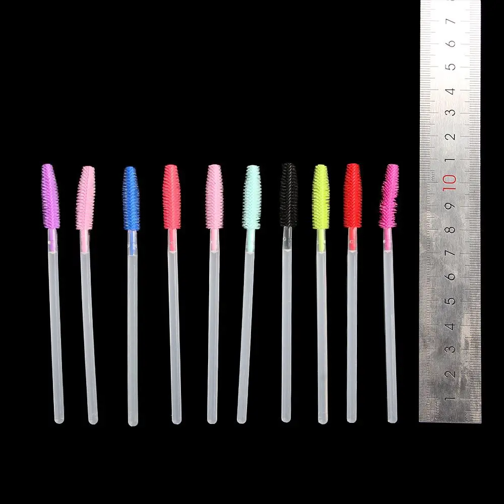 Transparent Silicone Eyebrow Comb for Eyelash Extension Disposable Eyebrow Brush Mascara Wand Applicator Spoolers Eye Lashes