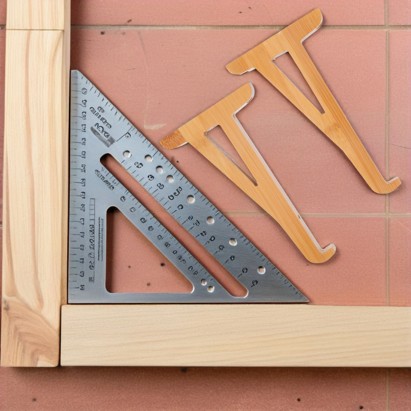 2 Buah Braket Rak Mengambang Penyangga Dinding Kayu Solid Struktur Segitiga Pemasangan Cepat untuk Ruang Tamu Kamar Tidur