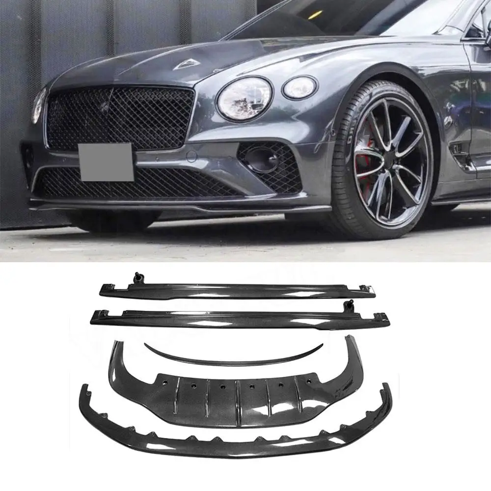 

VACOMUL BodyKits Side Skirt Trunk Rear Wing for Bentley Continental GT W12 2015-2021 O Style Carbon Fiber Front Lip Rear Spoiler