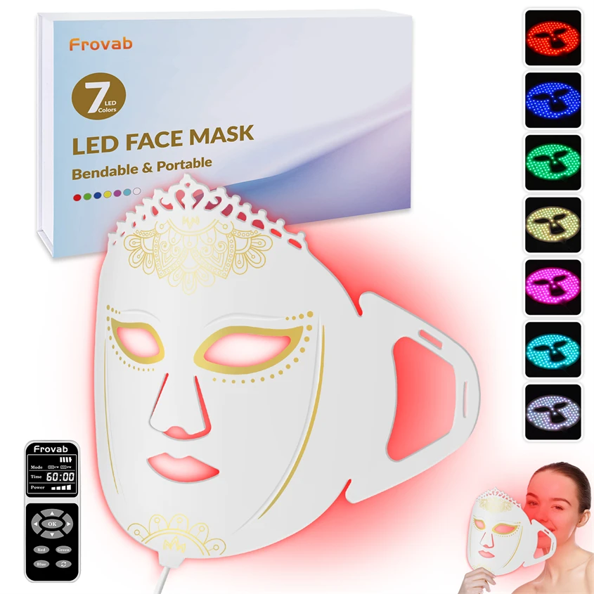 Phototherapy 7 Colors LED Facial Mask LED Facial Mask Professional Face Mask Skin Care LED Reduces Wrinkles Beauty Devices