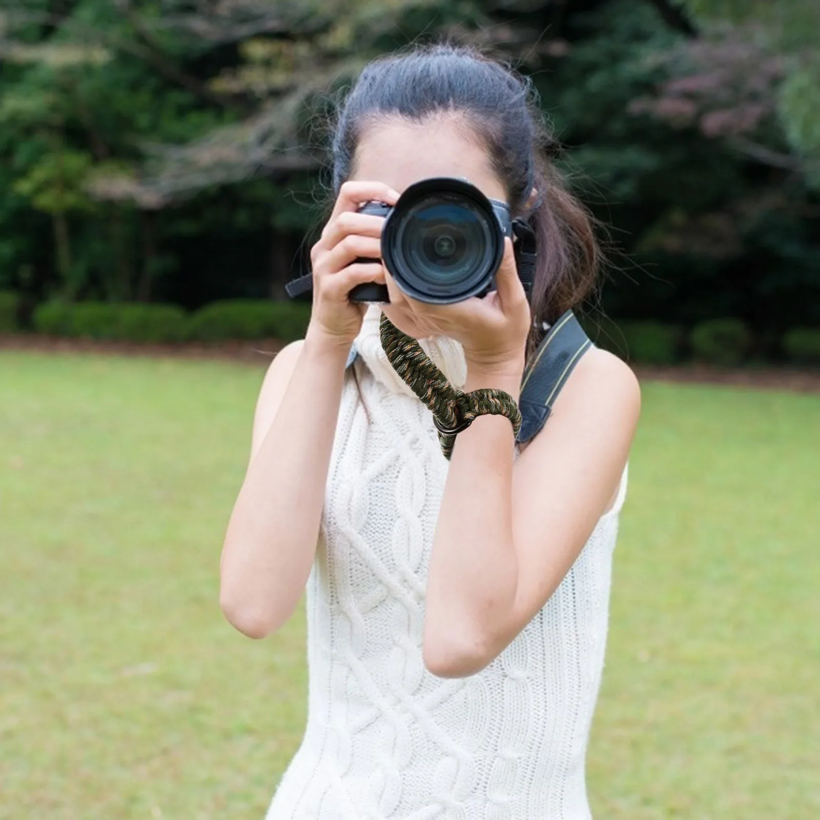 

Micro Wrist Strap Black Stainless Steel Rope Lightweight Comfortable Photographer Accessory Lanyard Digital Sling Camera