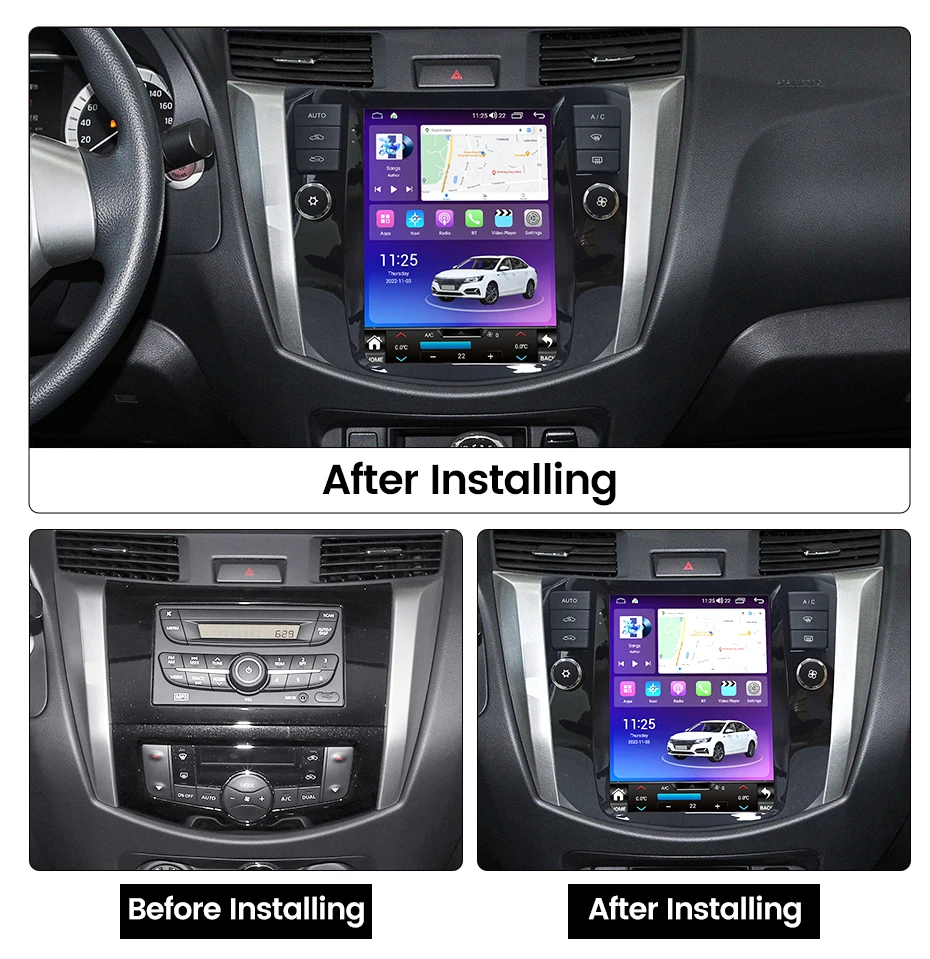 Car Radio For Nissan NAVARA Frontier NP300 2015 - 2020 Stereo 4G WIFI Carplay Android Auto GPS Navi System 1024*768 DSP 2Din SWC