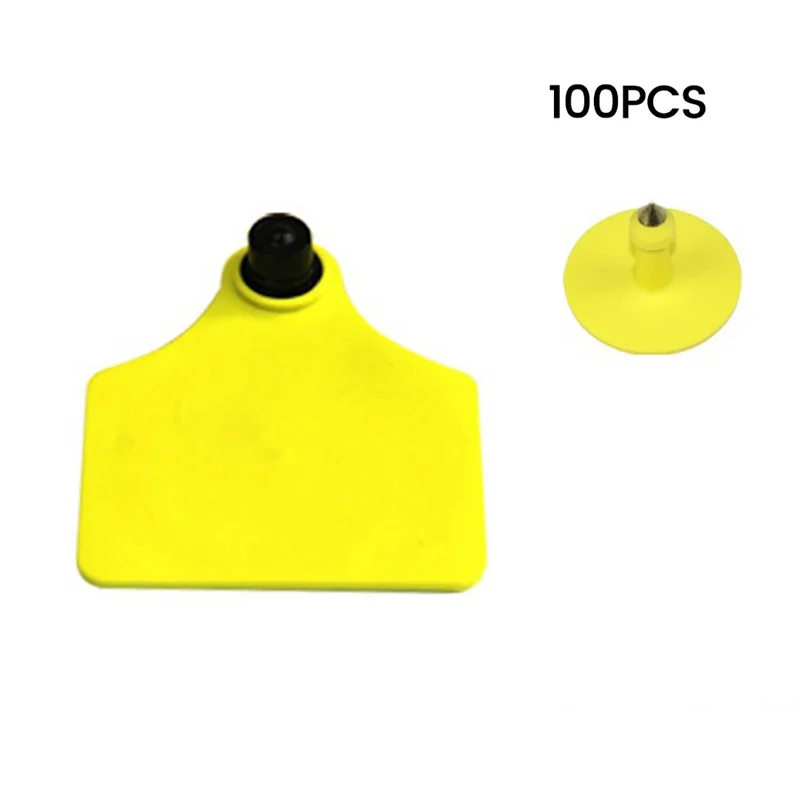 AA87 100 個 RFID 動物耳タグ 860-960Mhz UHF 電子タグ豚羊ヤギ牛追跡 B