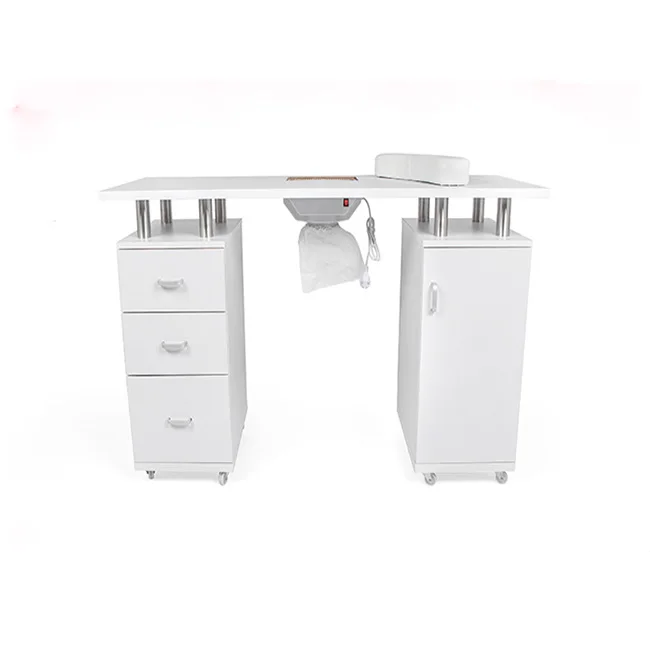 

High Quality Salon Furniture Nailtables Nail SaloonTables Nail Desk Manicure Table With Vacuum Cleaner