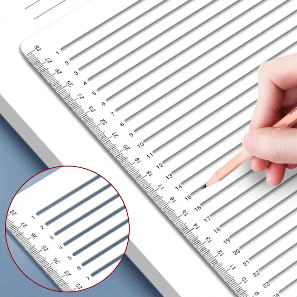 Homework Scribing Free Stationery Straight Line Stencil Ruler Writing Stencil Ruler Calligraphy Template Lines Markings Ruler