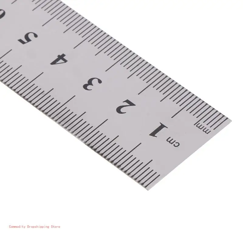 Lightweight Stainless Steel Ruler Rule Measuring Measure Straight with Hole for Easy Hanging for Carpenter Students