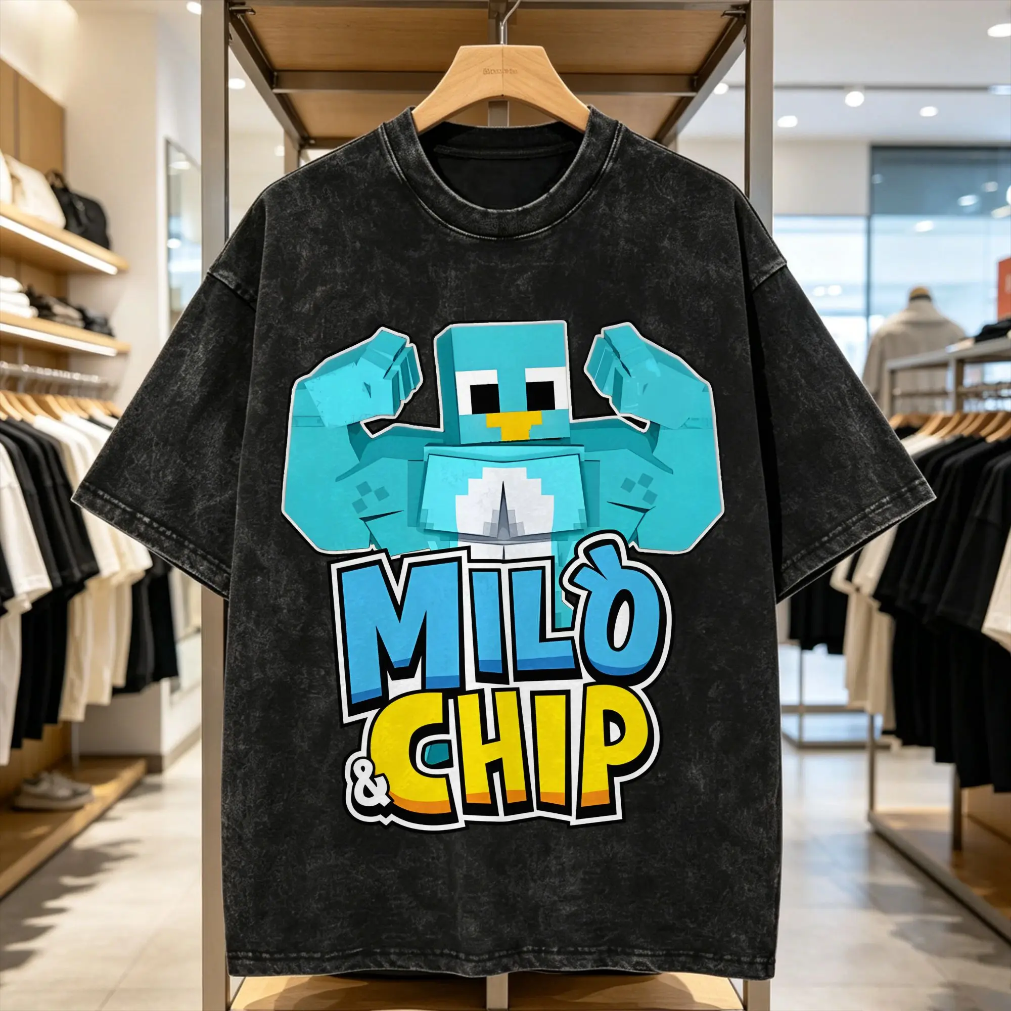 Milo And Chip T Shirt  Loose T Shirts Short Sleeves Awesome Tops Summer Cotton O Neck Oversize Clothes