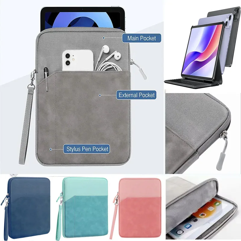 ل Tecno Megapad Pro اللوحي حقيبة الحبل حمل تخزين جيب البريدي الحقيبة مقاوم للماء كم المخملية بطانة مكافحة قطرة الوفير #1