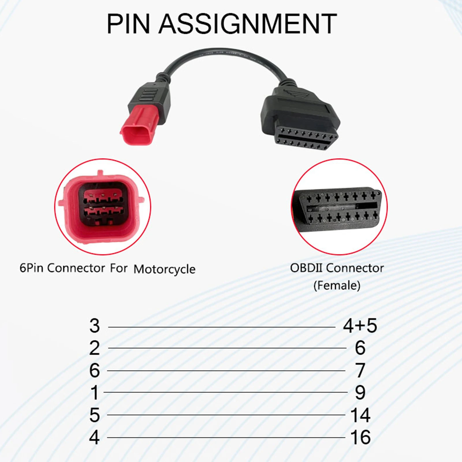 4-Pin 6-Pin Motorrad-Diagnosekabel für HONDA Motorrad EURO 5 Diagnoseanschluss Motorrad OBD2 Adapter für CB350/CB1000R – Detail 2