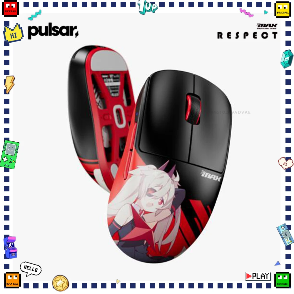 Pulsar DJMAX Respect V X2V2 Medium Mouse Dual Mode Wireless Mouse Custom Paw3395 4KHz Lightweight Gaming Mice PC Accessories