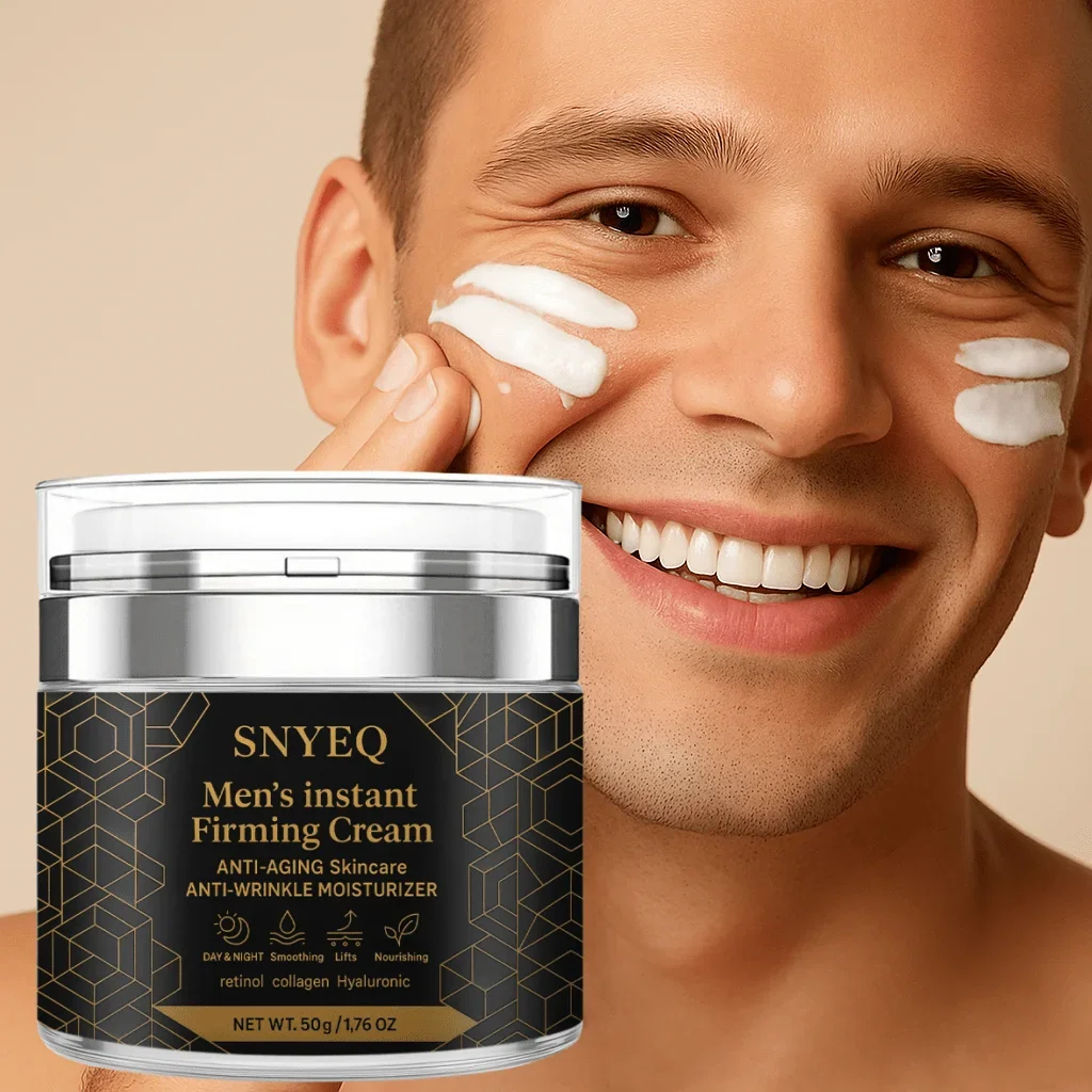 Crema antiedad para hombres, Crema reafirmante instantánea, reafirma y suaviza la piel, suaviza las líneas finas, hidrata la piel