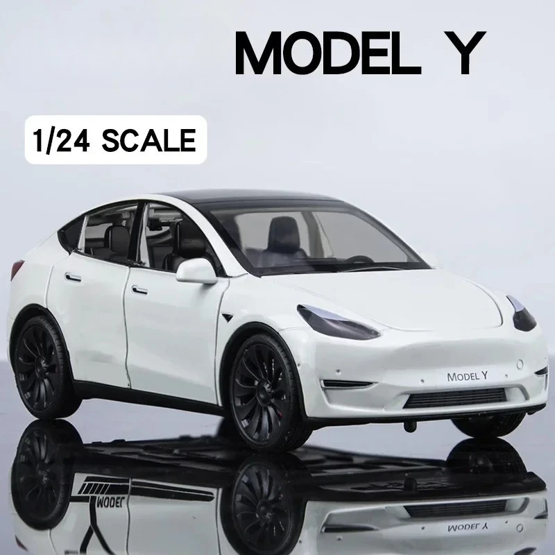 1:24 Modello Y Pressofuso In Lega Giocattoli Modelli di Auto Simulazione Con Suono E Luce Tirare Indietro Funzione Collezione Ragazzi Giocattolo Regali