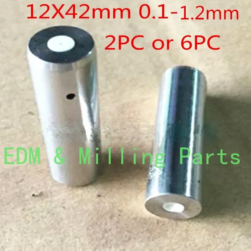 2PC/6PC Wire EDM Drill /Puncher White Ceramic Guide 0.1-1.2mm 12X42mm For CNC Sparks Machine Service