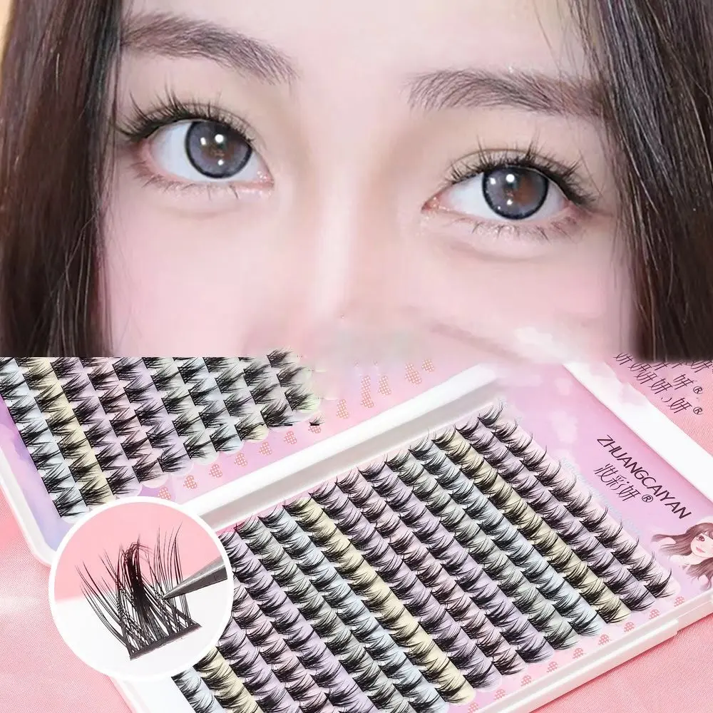 Natural Falso Eye Lashes para Mulheres, Grande Capacidade, Segmentos Wispy, Cílios Cluster, Cat Eye Lashes, Simples Variedade Eye Makeup Tool