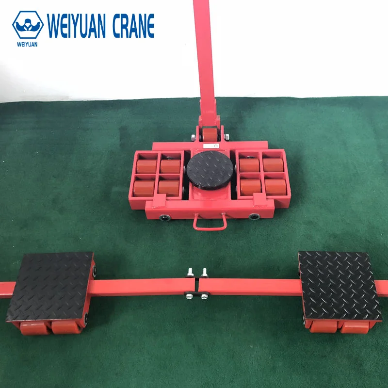 Heavy-Duty Stainless Steel Cargo Trolley Winches with Bars Tool for Moving Jack Mechiney 360 Degree Tank Jack Skates 32Ton