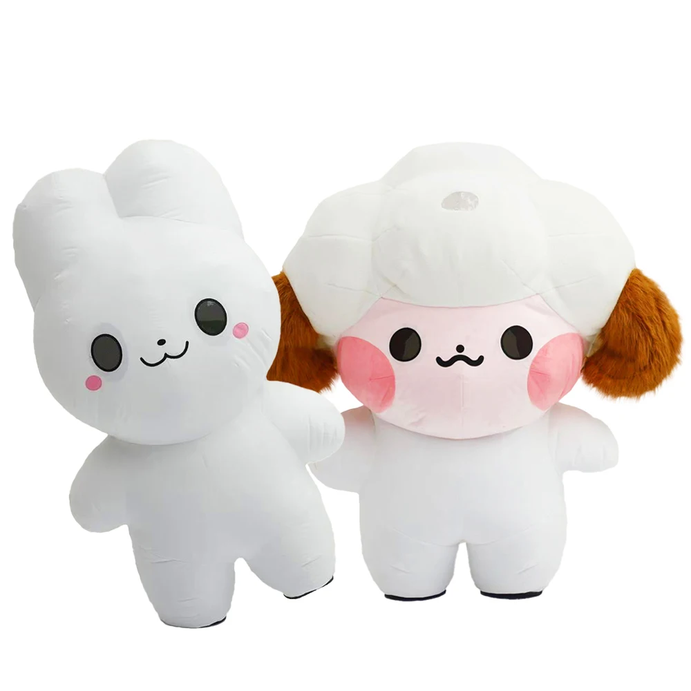 

Cartoon Rabbit Sheep Inflatable Costume Mascot Adult Character Cosplay Birthday Halloween Christmas Party Plush Set