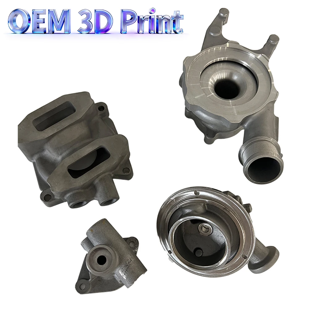 OEM SLM Metal 3D Printing Service Custom Pump Housing Valve Body Aluminum Alloy Automotive Fluid Machinery Parts Rapid